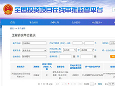 河南嘉銘建設工程咨詢有限公司 全國投資項目在線審批監(jiān)管平臺備案成功